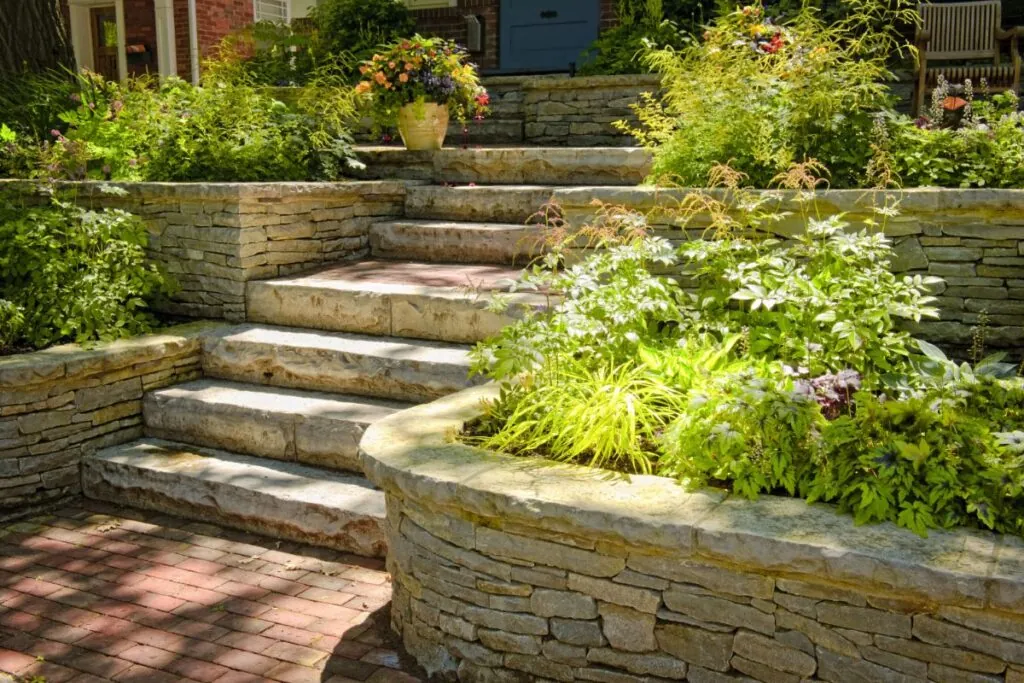 stone landscape design in Norwell MA